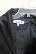 Rickie Freeman Teri Jon Black Satin Dress | 4