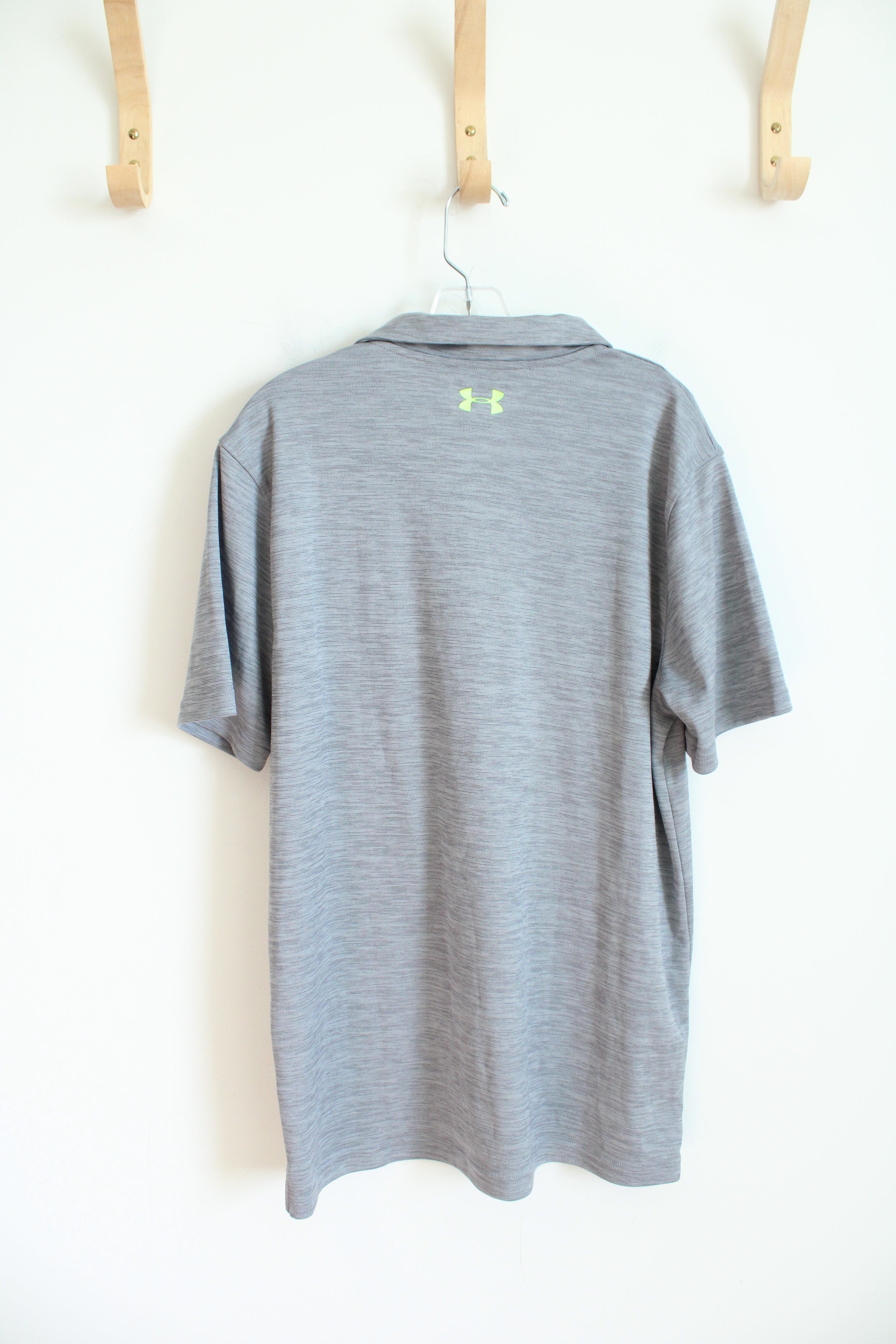 Under Armour Gray & Green Polo Shirt | Youth XL (18/20)