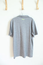 Under Armour Gray & Green Polo Shirt | Youth XL (18/20)