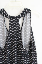 Old Navy Black & White Patterned Razorback Dress | XL