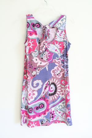 MSK Pink Purple Floral Patterned Dress | M Petite