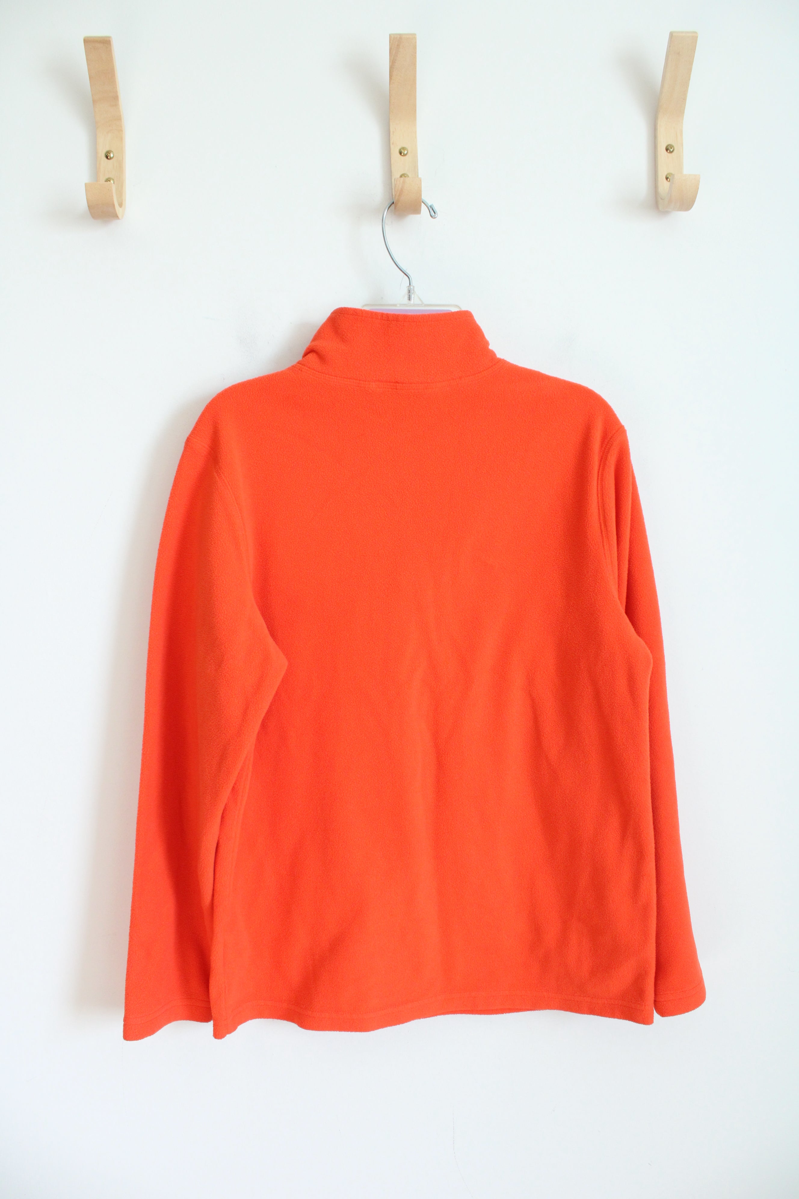 Eddie Bauer Orange Fleece Quarter Zip Sweatshirt | Youth L