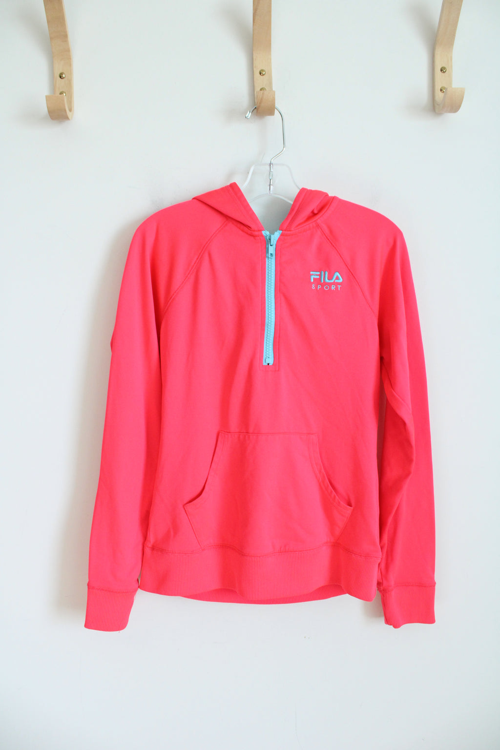 Fila Sport Hot Pink Quarter Zip Hoodie | Youth M (10/12)