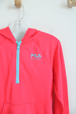 Fila Sport Hot Pink Quarter Zip Hoodie | Youth M (10/12)