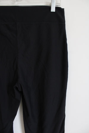 Old Navy Black Ribbed Wide Leg Pant | L