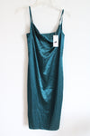 NEW Xxxiticat Jewel Tone Green Satin Midi Dress | S