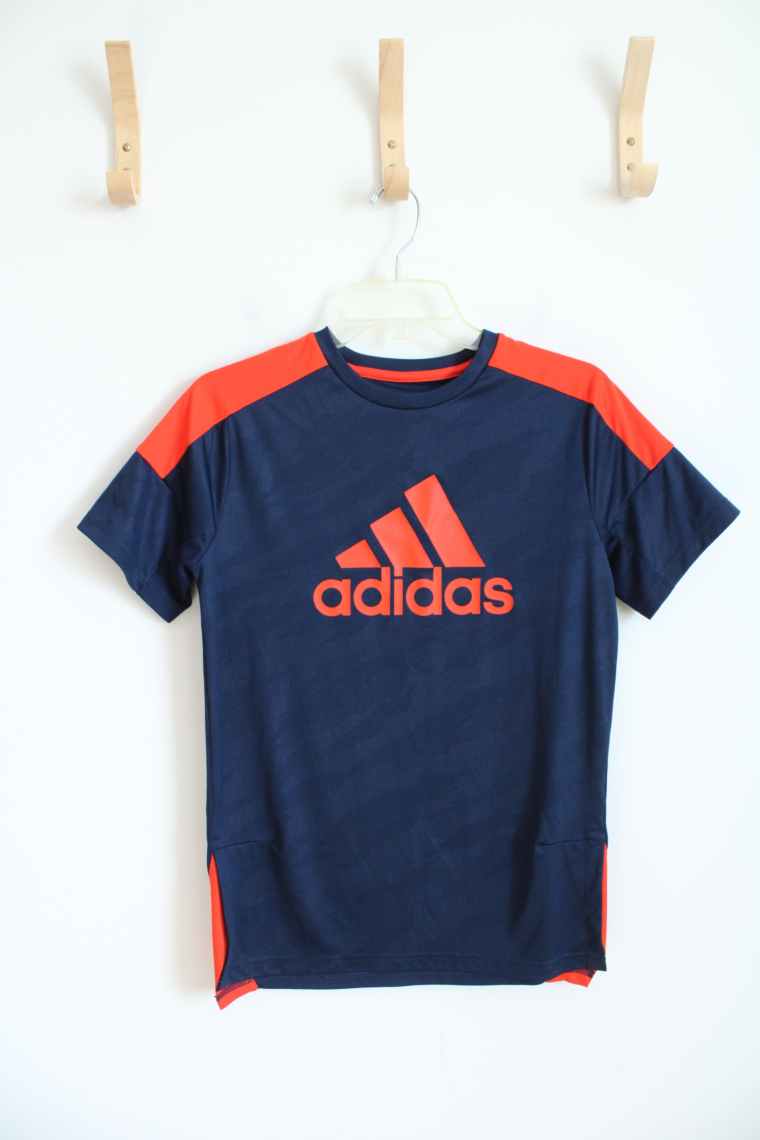 Adidas Navy & Orange Athletic Shirt | Youth L (14/16)