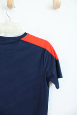 Adidas Navy & Orange Athletic Shirt | Youth L (14/16)