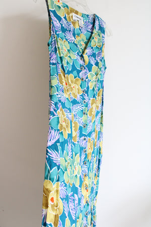 Chiasso Vintage 90's Teal Tropical Dress | 10