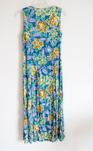 Chiasso Vintage 90's Teal Tropical Dress | 10