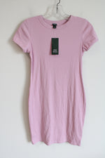 NEW Wild Fable Pink Ribbed T-Shirt Dress | XS