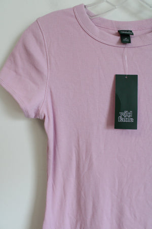 NEW Wild Fable Pink Ribbed T-Shirt Dress | XS