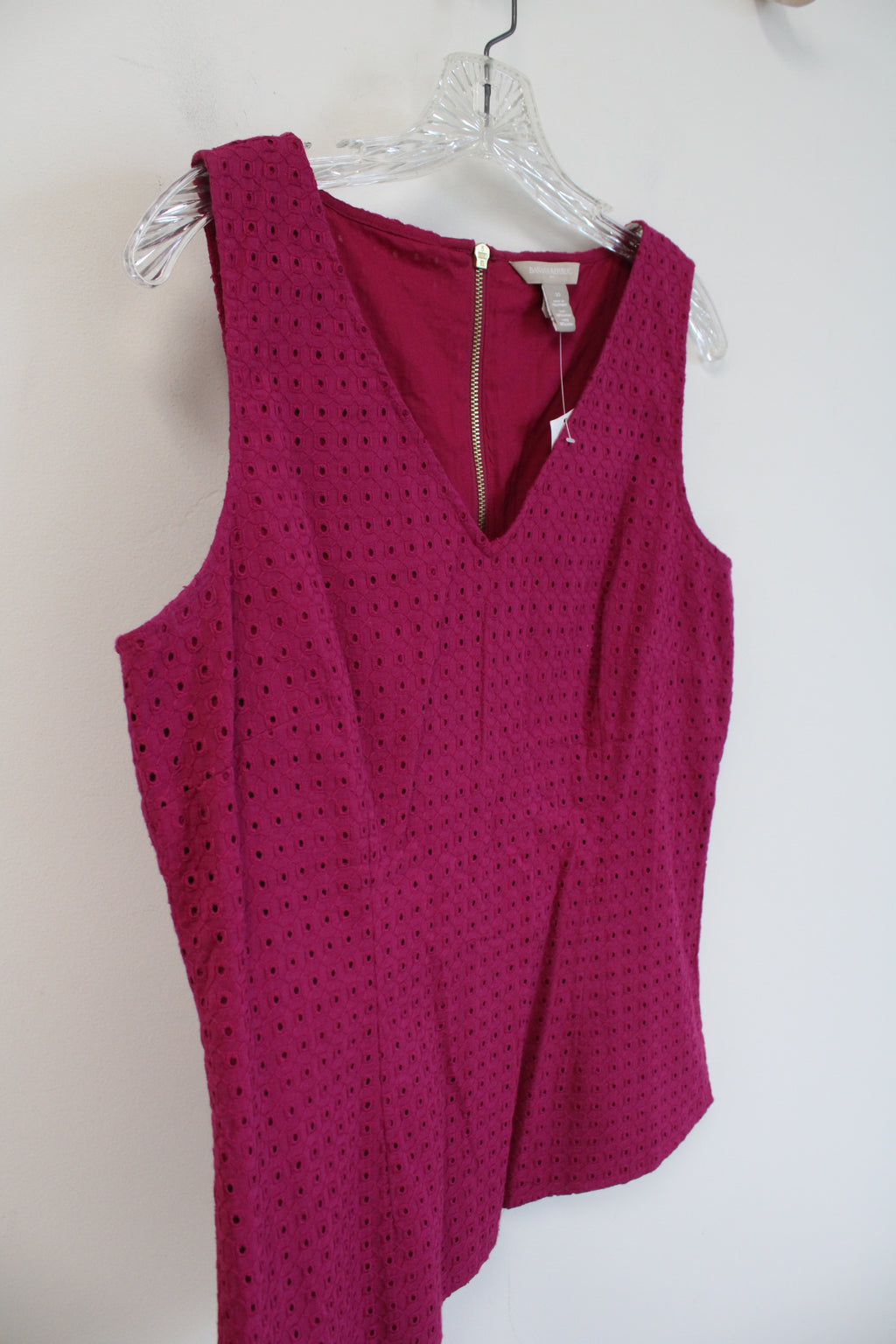 NEW Banana Republic Magenta Lace Eyelet Tank Top | 10