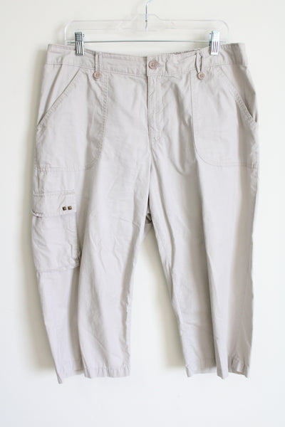 NWT Basic Editions Women's Capri Cargo Pants