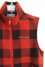 Columbia Orange Plaid Soft Vest | Youth 10/12