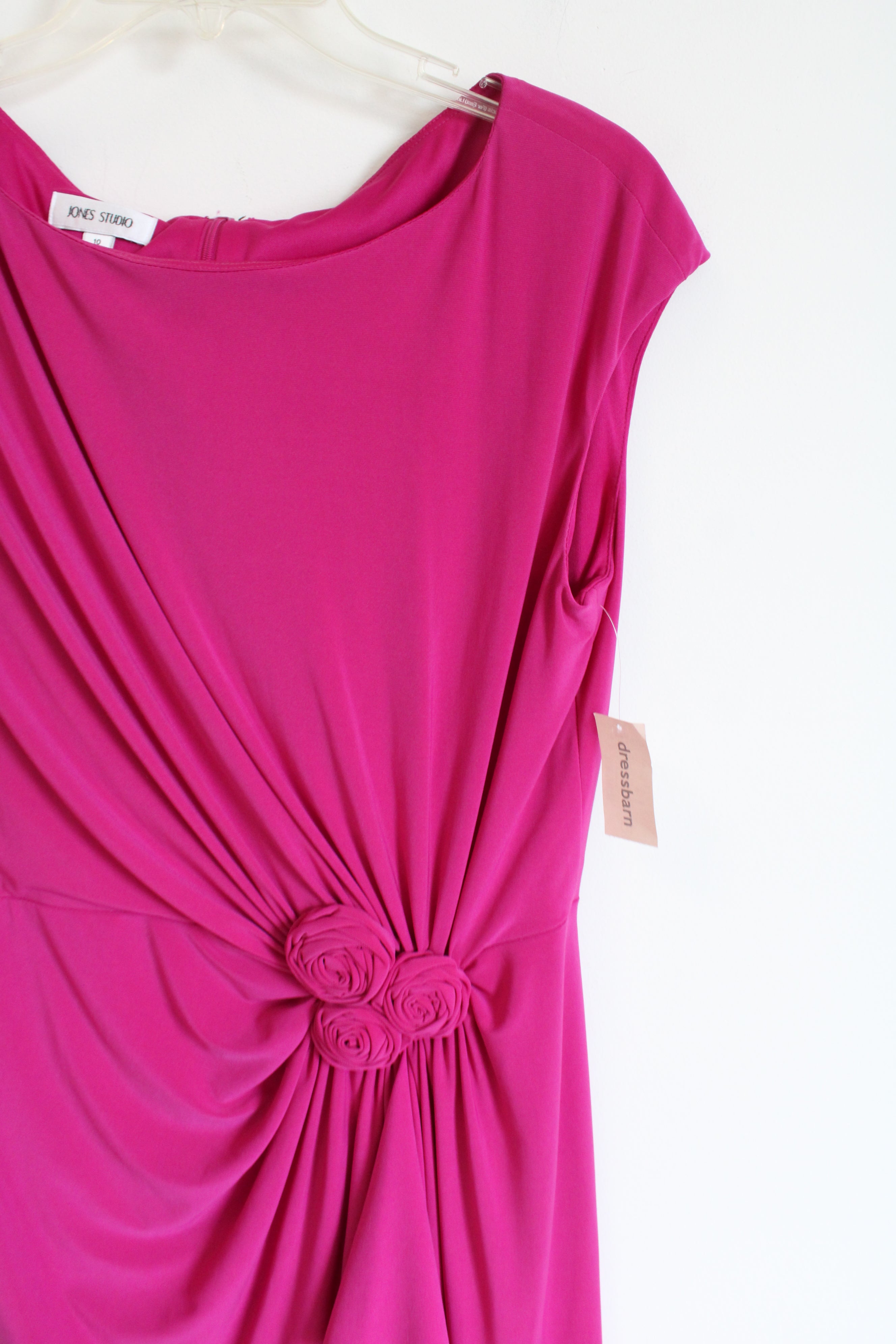 NEW Jones Studio Bright Pink Front Knot Dress | 10