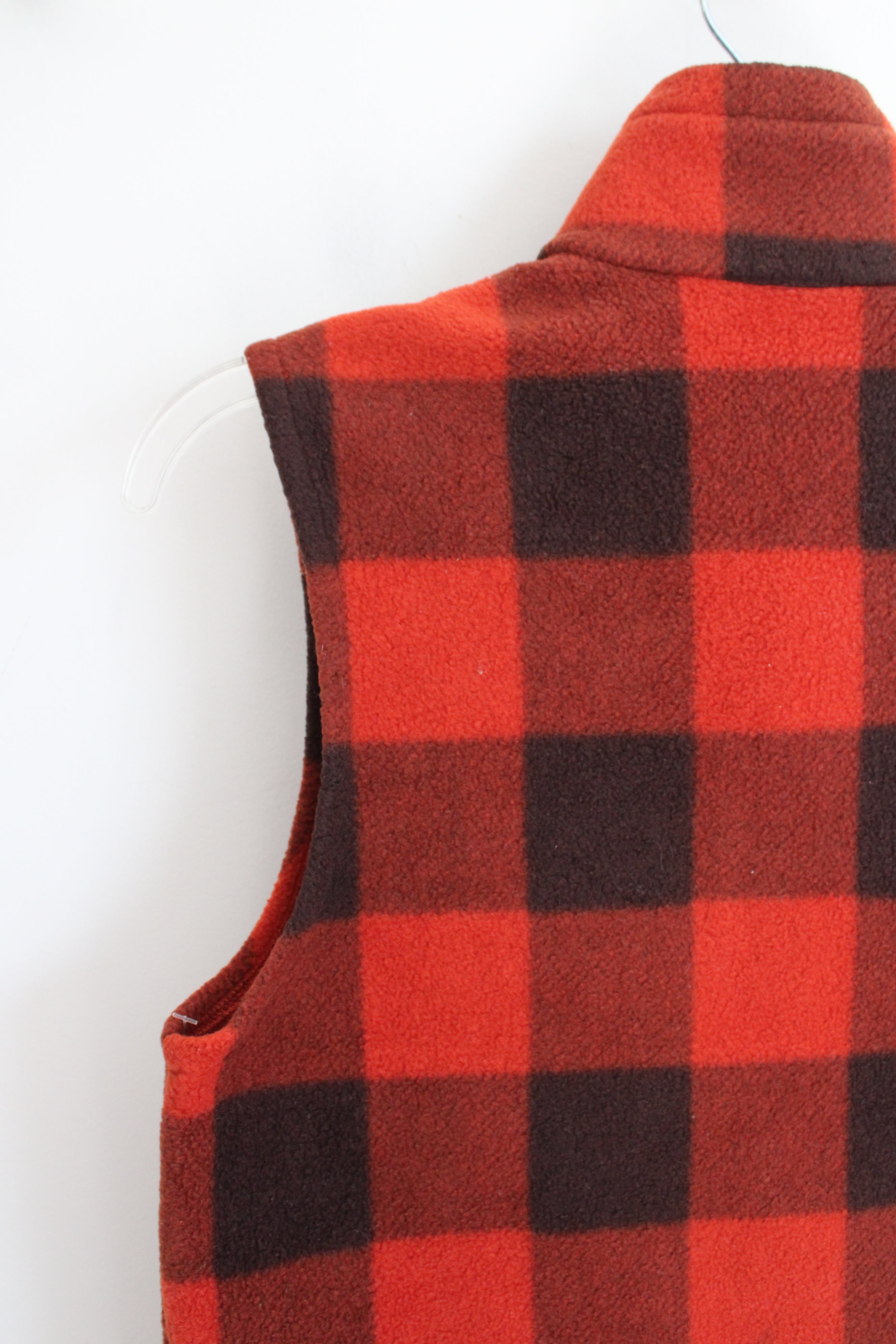 Columbia Orange Plaid Soft Vest | Youth 10/12