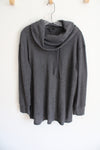 Lane Bryant Dark Gray Shimmer Waffle Knit Cowl Neck Sweater | 18/20