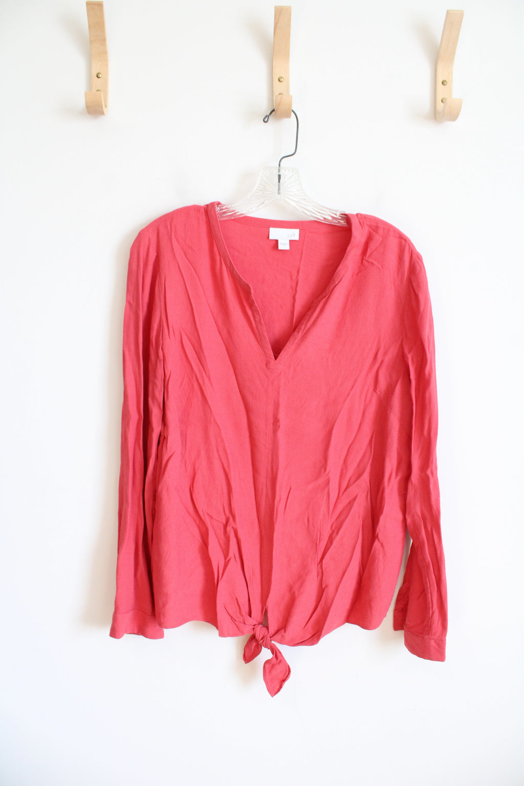 J.Jill Pink V-Neck Long Sleeved Top | S