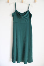 NEW Shein Evergreen Satin Dress | L