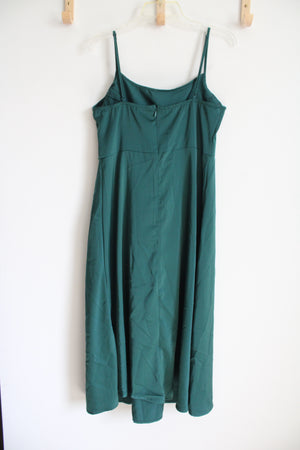 NEW Shein Evergreen Satin Dress | L