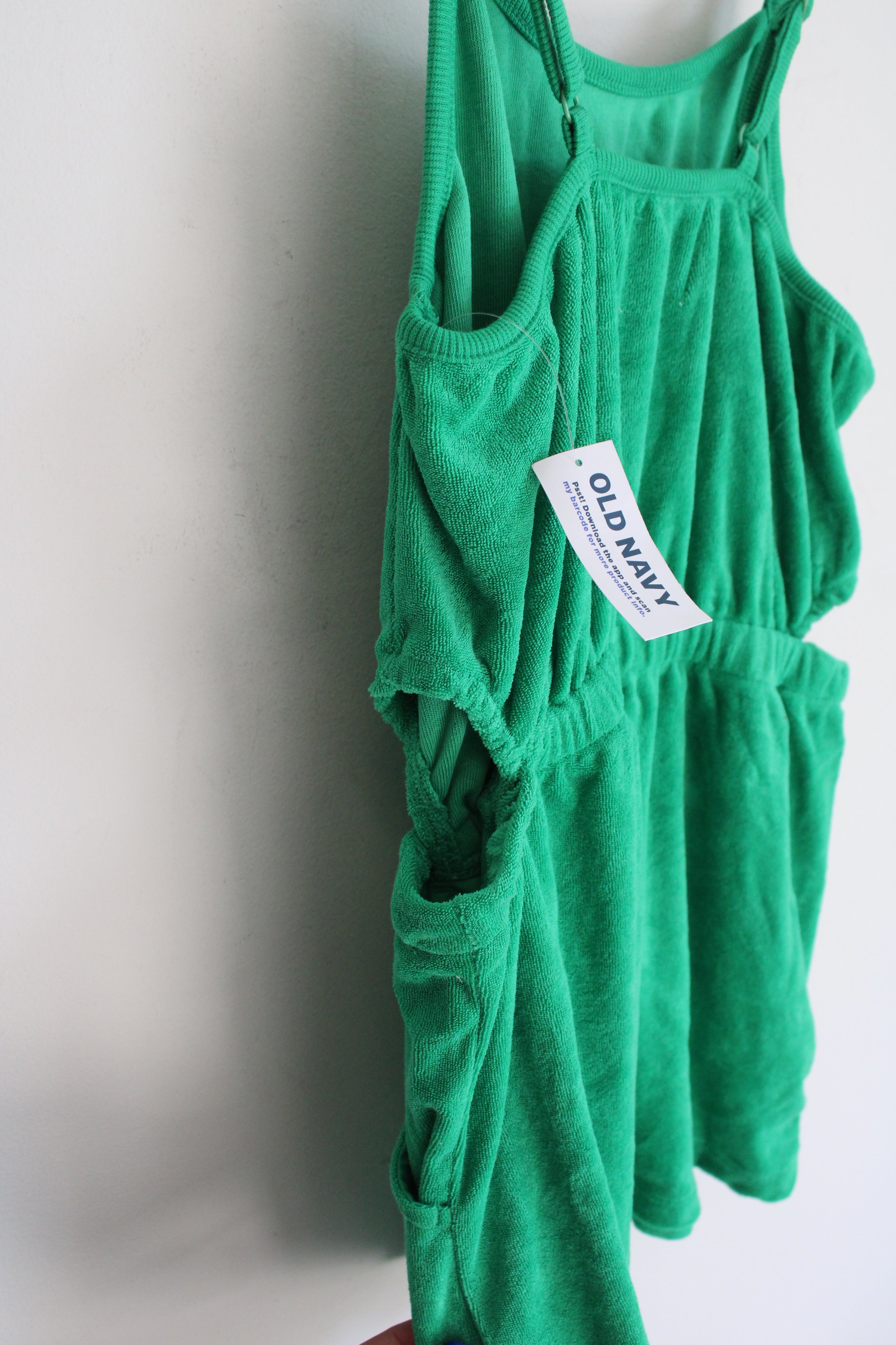 NEW Old Navy Green Terrycloth Romper | Youth XL (14/16)