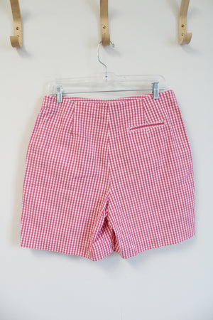 Talbots Pink & White Gingham Stretch Shorts | 12