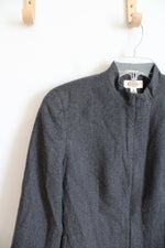 Talbots Gray Full Zip Wool Jacket | 8