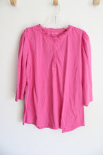 Talbots Pink Cotton Shirt | 1X