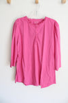 Talbots Pink Cotton Shirt | 1X