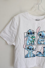 Disney Stitch White Cropped Shirt | Youth XL (14/16)