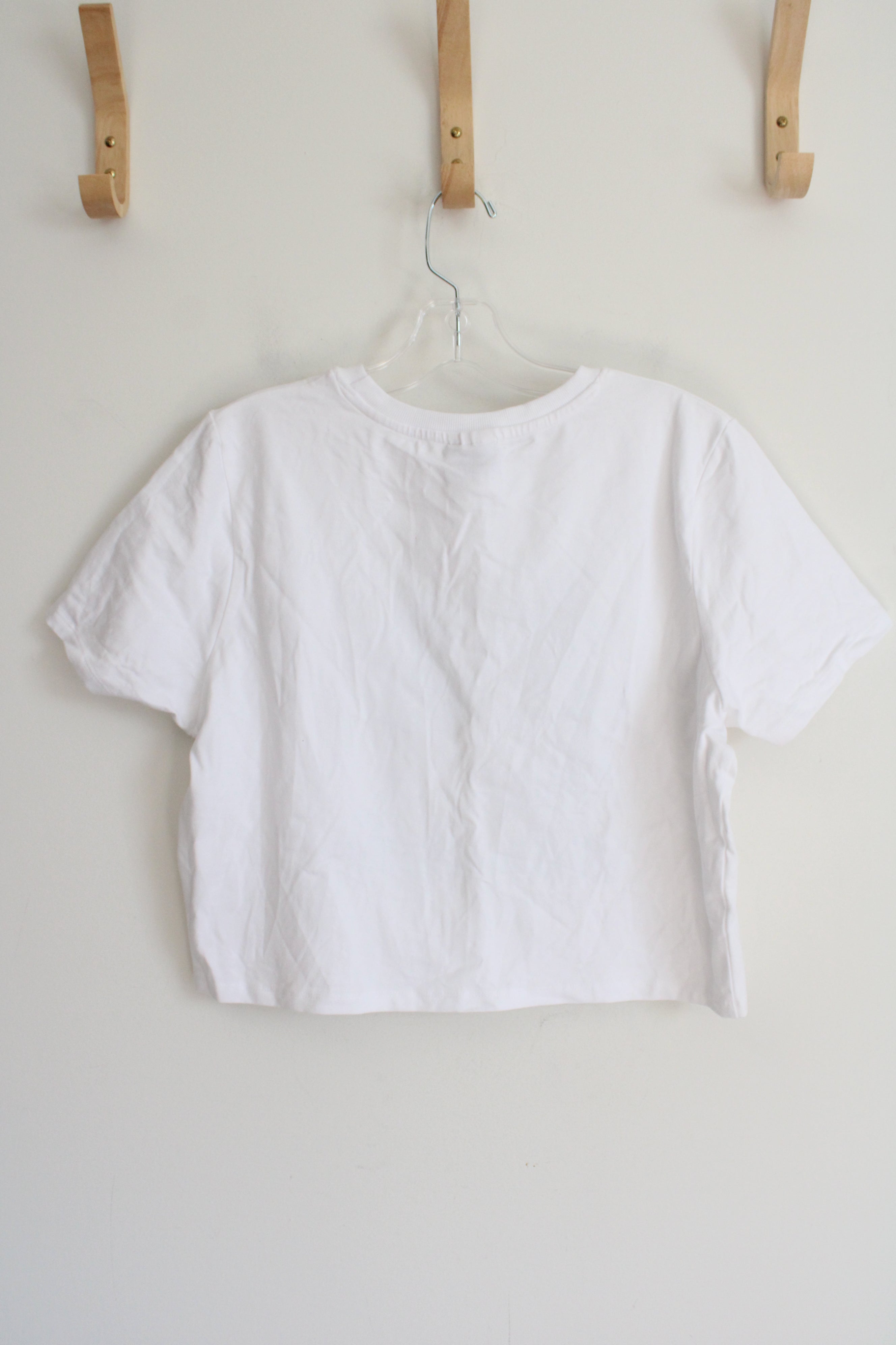 Disney Stitch White Cropped Shirt | Youth XL (14/16)