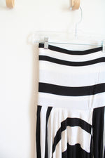 NEW Ocean Drive Black & White Striped Tube Top Strapless High/Low Dress | S