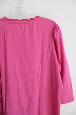 Talbots Pink Cotton Shirt | 1X