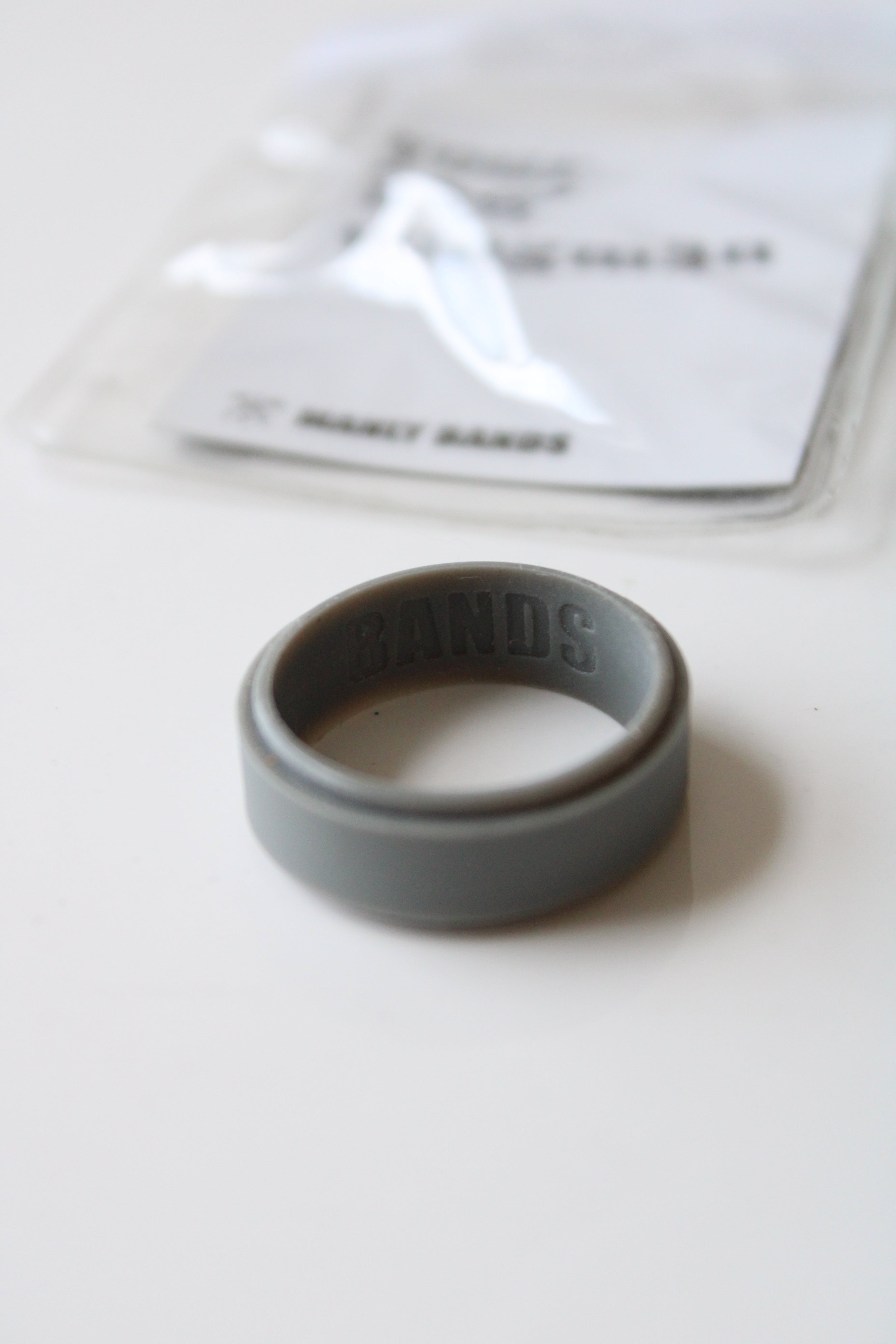 NEW Manly Bands Gray Silicone Wedding Ring | Size 13