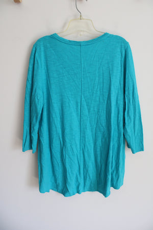 Chico's The Ultimate Tee Blue Long Sleeved Shirt | 2 (L/12)