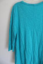 Chico's The Ultimate Tee Blue Long Sleeved Shirt | 2 (L/12)