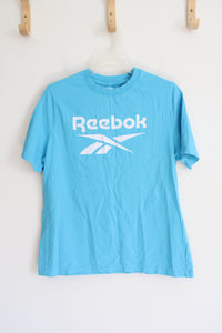 Reebok Blue & White Cotton Shirt | Youth L (14/16)