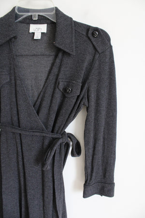 Ann Taylor LOFT Gray Belted Dress | 2