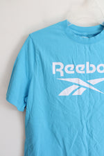 Reebok Blue & White Cotton Shirt | Youth L (14/16)