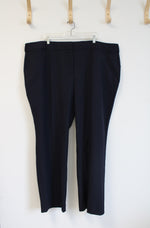 NEW Lane Bryant The Perfect Drape Navy Straight Leg Mid-Rise Trouser Pants | 26