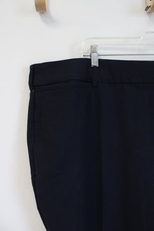 NEW Lane Bryant The Perfect Drape Navy Straight Leg Mid-Rise Trouser Pants | 26