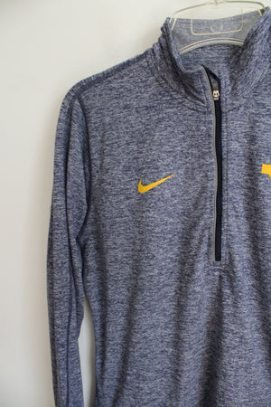 Nike Dri-Fit West Virginia Mountaineers Blue 1/4 Zip Pullover | M