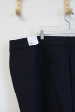 NEW Lane Bryant The Perfect Drape Navy Straight Leg Mid-Rise Trouser Pants | 26