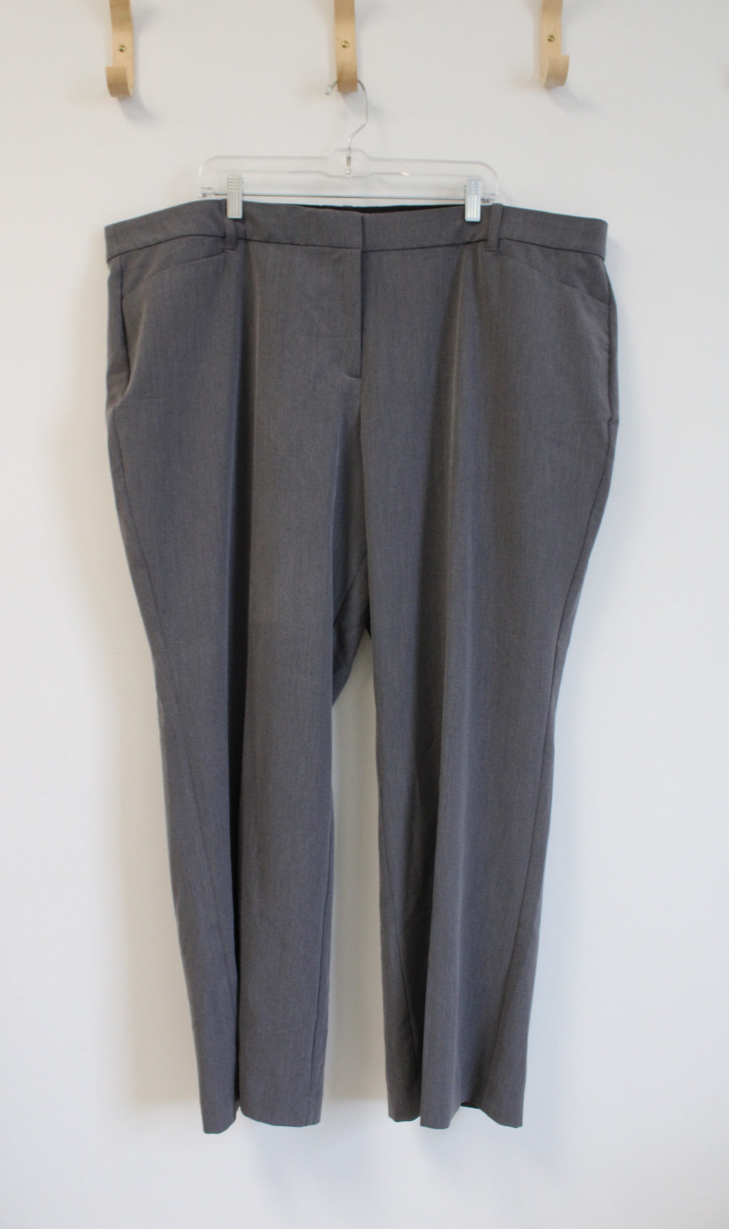 NEW Lane Bryant Elastic Waistband Gray Trouser Pants | 26R