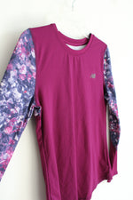 New Balance Purple Patterned Long Sleeved Athletic Shirt | Youth L (14)