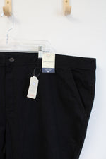 NEW St. John's Bay Black Girlfriend Chino Mid-Rise Pants | 28W