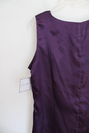 Sah Harbor Eggplant Purple Satin Tank | L