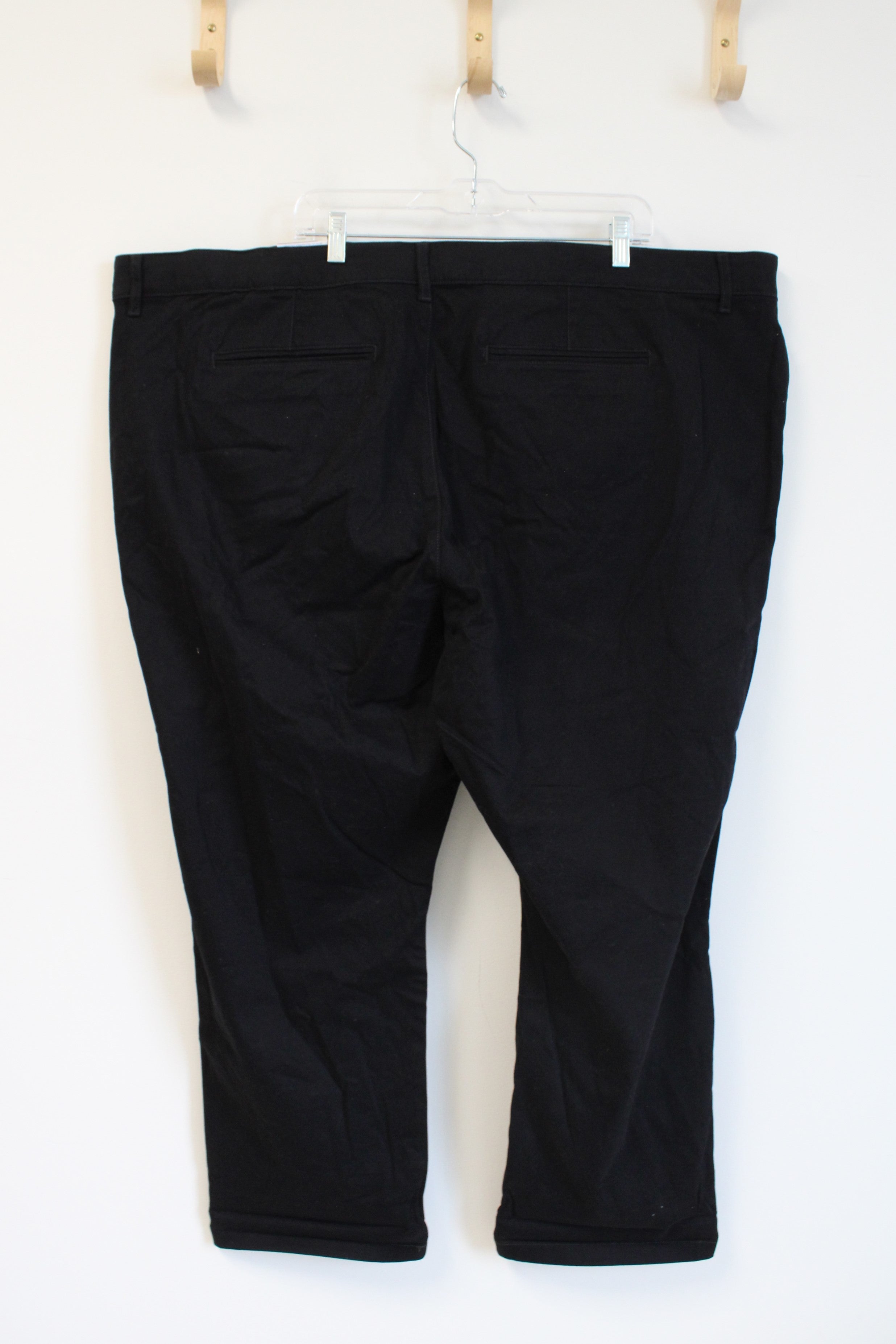 NEW St. John's Bay Black Girlfriend Chino Mid-Rise Pants | 28W