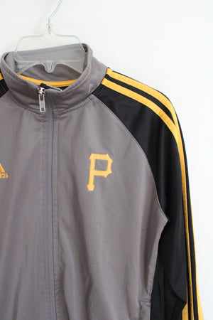 Adidas Gray & Yellow Pittsburgh Pirates Jacket | Youth M (10/12)